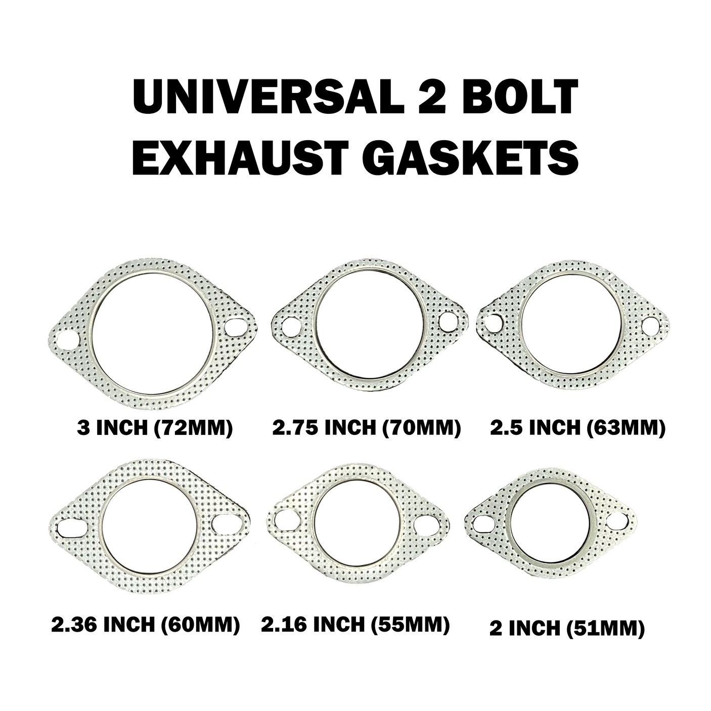 Universal 2 Bolt Exhaust Gasket